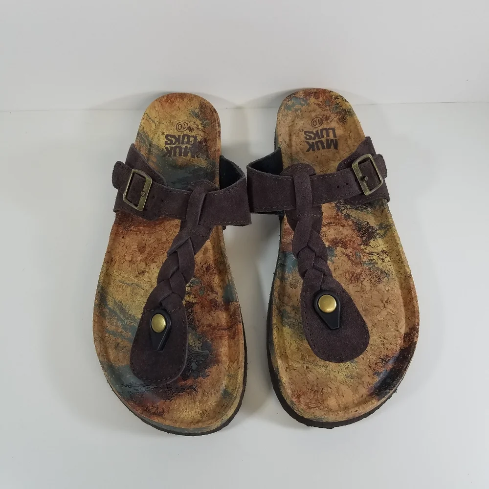 MUK LUKS Braided Sandal‎ Size 10